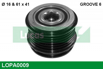 LUCAS ENGINE DRIVE lopa0009 -  Механизм свободного хода генератора